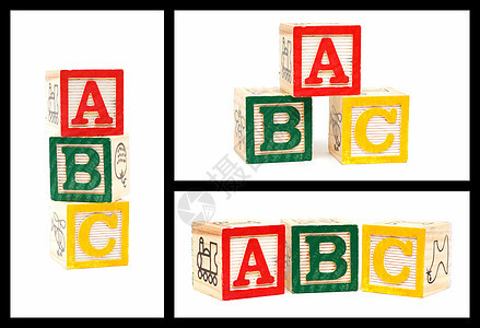 木字母块-ABC图片