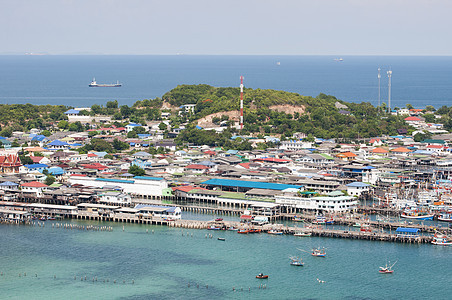 渔业村海岸房子渔夫海洋靛青农村旅游钓鱼历史性建筑图片