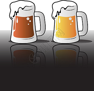 啤酒图标酒吧琥珀色小麦饮料啤酒杯收藏泡沫派对草稿玻璃图片