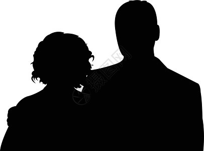 一对夫妇的光影矢量丈夫白色夫妻女士男性女性妻子男人插图图片