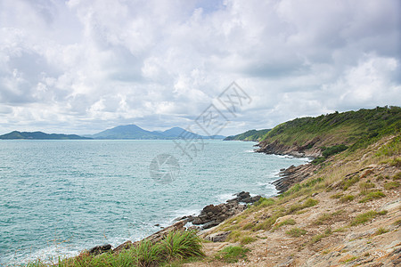 科赫萨米特海岸反射支撑海浪海洋海岸场景石头天空岩石太阳图片