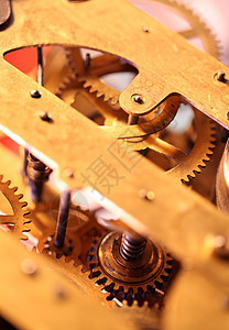 时钟机制传动机器人齿轮手表历史时间黄铜金属装置机械图片