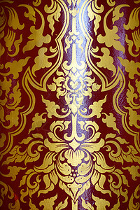 金色的柱子红色文化装饰品艺术棕色金子旗帜竹子手工图片