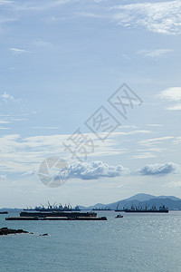 货货船贮存大部分港口商业燃料天空载体货物码头后勤图片