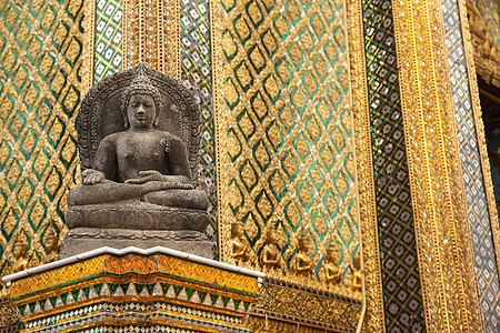 佛寺墙雕像寺庙古董雕塑艺术金子精神宗教佛教徒文化图片