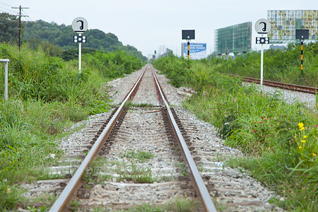 铁路铁路轨道速度石头小路运输国家交通岩石碎石场景太阳图片