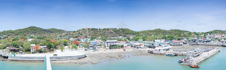 高四昌全景旅游旅行海岸村庄天空海港支撑海岸线景观阳光图片