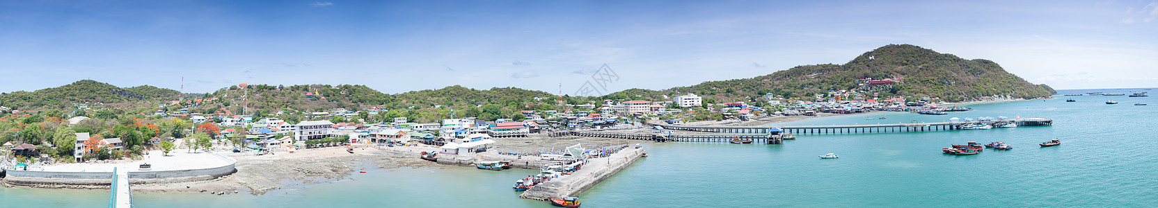 高四昌全景海洋天空爬坡阳光海滩支撑街道沿海场景村庄图片