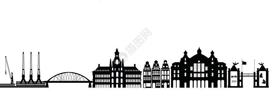 antwerp 天线商业酒店插图建筑学结构建筑物天际房屋白色摩天大楼图片