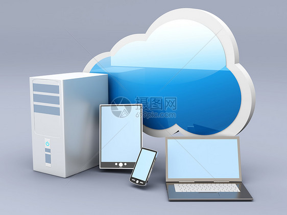 云计算同步团体云计算数据库笔记本药片电话硬件软垫电脑图片