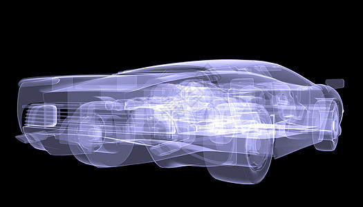 X射X光概念车跑车奢华发动机x光汽车力量绘画车辆金属玻璃图片