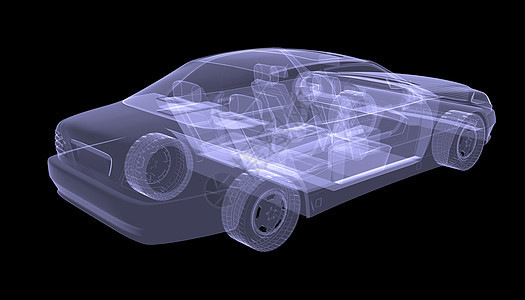 X射X光概念车玻璃奢华轿车x光车轮汽车力量车辆蓝色跑车图片