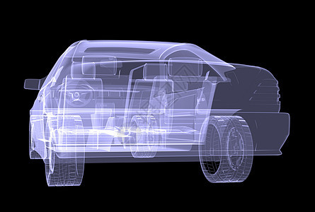 X射X光概念车宏观轿车绘画车辆发动机跑车车轮奢华蓝色力量图片