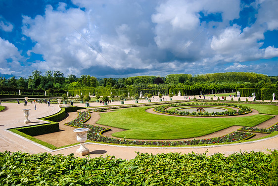 法国凡尔赛花园花园奢华旅行城堡太阳金子旅游花朵公园阳光图片