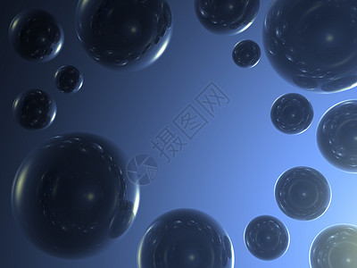 蓝色泡泡圆形肥皂气泡地球玻璃圆圈反射插图背景图片
