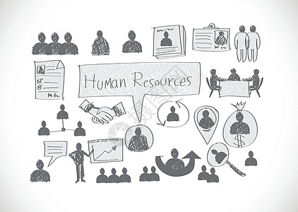 人力资源和人力管理图标理念设计功能制度工作论坛解决方案团队经理身份职场合伙图片