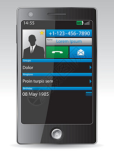 带有详细联系方式的智能电话图片