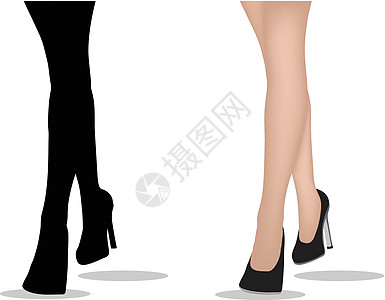 高跟鞋女腿福利身体皮肤脚步白色女性成人图片