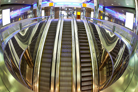 移动扶梯自动扶梯楼梯隧道蓝色技术商业运输通道办公室中心图片