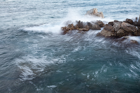 岩石和海浪起泡荒野照片风暴悬崖海岸断路器运动海洋天气图片