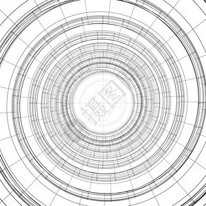 线框架螺旋工程项目雕刻设计等距工业折线圆圈绘画技术图片