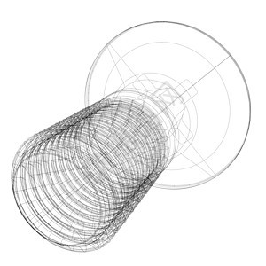 线框架螺套元素工业折线圆圈设计技术雕刻等距工程螺旋图片