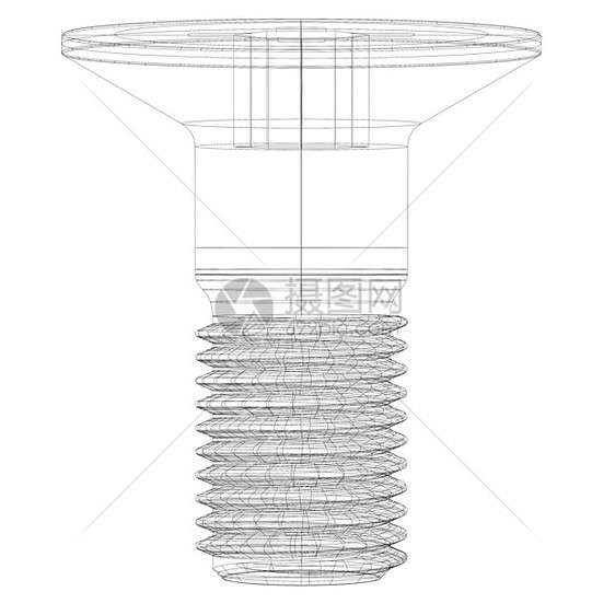 线框架螺套技术工程螺旋雕刻设计等距工业折线元素绘画图片