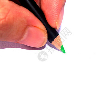 彩色铅笔白色橙子黄色绿色红色光谱蜡笔木头教育调色板图片