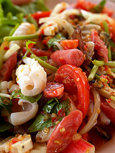 泰式泰国菜食菜单饮食自助餐厨房餐厅午餐烹饪蔬菜美食猪肉盘子图片