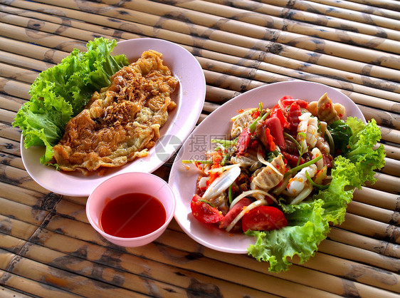 泰式泰国菜食菜单厨房奢华宴会面条饮食蔬菜午餐烹饪自助餐美食图片