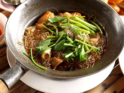 泰式泰国菜食菜单桌子面条奢华饮食美食午餐自助餐厨房宴会猪肉图片