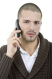 调来电话拉丁短信公司男性衬衫白色企业家细胞图片