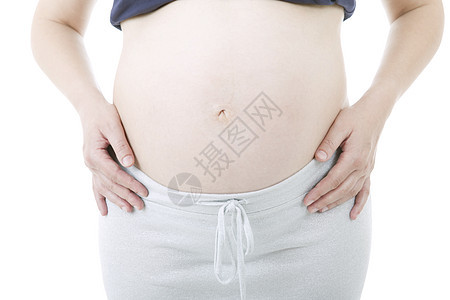 怀孕女士喜悦拥抱腹部家庭妻子母性身体保健母亲图片