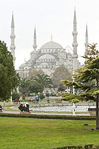 土耳其伊斯坦布尔的蓝色清真寺Blue清真寺宗教建筑学旅游火鸡建筑物尖塔结构天空教会外观图片