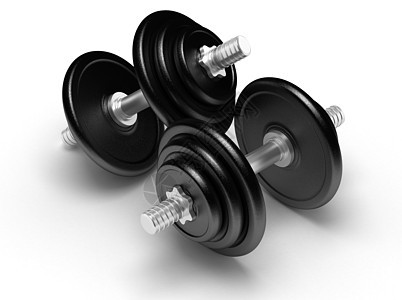 哑铃反射杠铃训练健康白色黑色运动重量锻炼身体图片