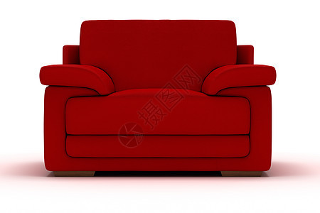 红皮带臂座椅皮革装饰休息房间风格奢华长椅家具扶手椅红色图片