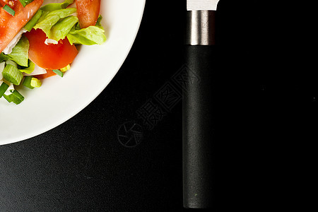 蔬菜沙拉饮食营养白色健康盘子绿色食物美食红色图片