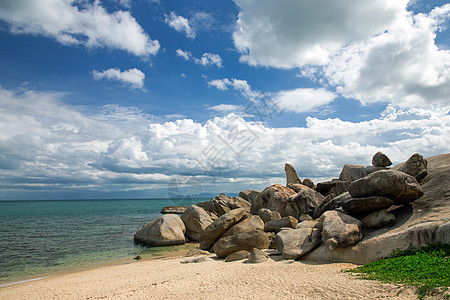 热带海洋旅行海浪太阳风景棕榈假期波纹天空蓝色海景图片