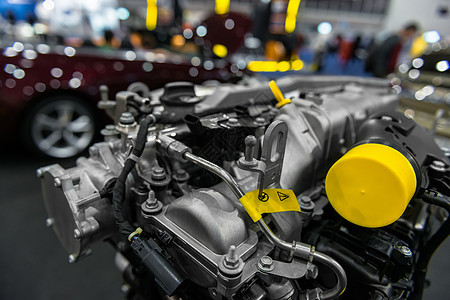 汽车发动机详细照片机械运输工厂引擎消耗力量涡轮机器技术工程图片