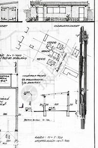 附有附件的建筑计划建造计划工程师项目建筑学建筑师蓝图装修办公室绘画承包商草稿图片