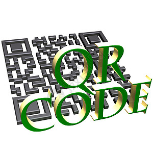 QR 代码概念二维条码二维码身份全球技术展示安全正方形标签图片