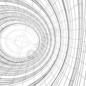 线框架螺旋技术等距工程工业圆圈绘画设计折线元素雕刻图片