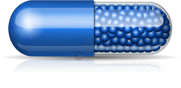 带有颗粒的蓝色医疗胶囊科学药片剂量治愈药物药店保健化学制药抗生素图片