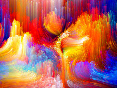 色彩多彩的动作元素笔触轨迹条纹调色板运动光谱幻觉艺术品渲染图片