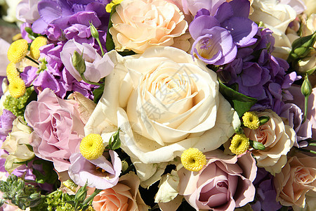 面贴结婚花束花店装饰品婚姻中心作品紫色粉色紫丁香婚礼植物群图片