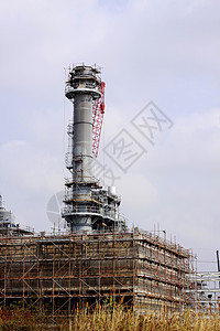发电厂建造工程植物机器建筑学工人烟囱力量燃料商业车站工业图片