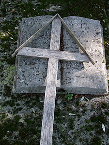 十字和圣经宗教墓碑精神纪念馆雕刻花岗岩石头图片