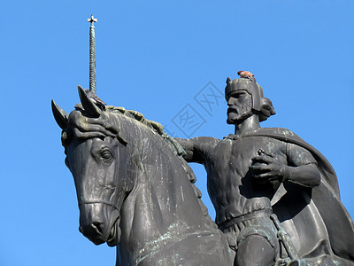 萨格勒布托米斯拉夫国王雕像城市景观雕塑历史纪念碑统治骑术皇帝天空贵族图片