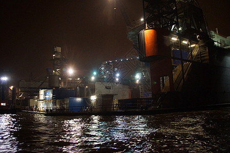 造船厂工业金属蓝色商业起重机码头油船汉堡船厂船运图片