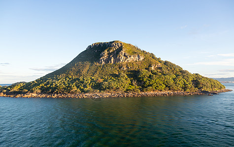 位于新西兰陶朗加的塔兰加山日落观光风景支撑爬坡海洋顶峰旅游图片